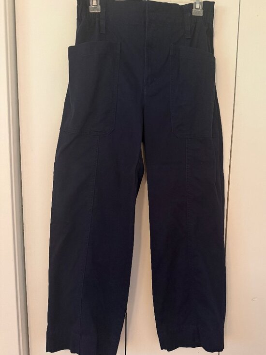 LOFT Pants - LOFT High Waist, Wide Leg, Cropped Twill Pants
